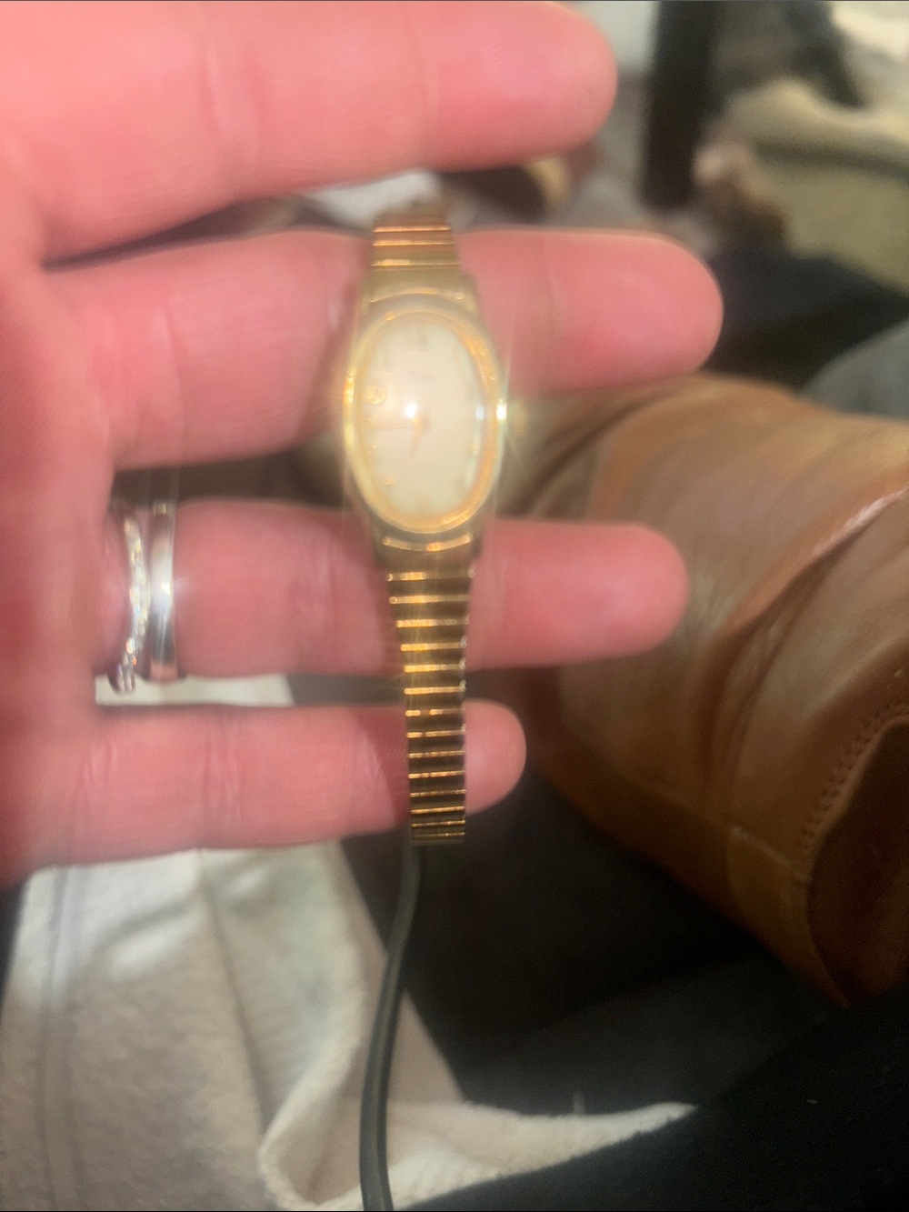 Timex Gold Tone Oval Women’s Dress Watch